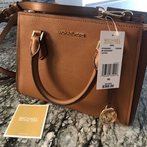 Michael Kors Leather Camel Purse NWT